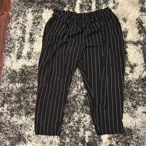 Black Striped Shein Dress Pants